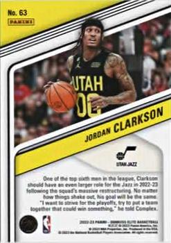 2022-23 Donruss Elite #63 Jordan Clarkson Back