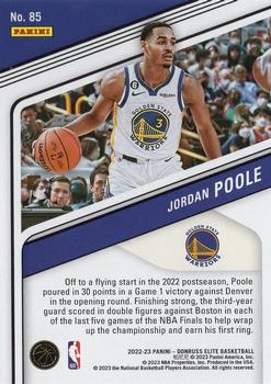 2022-23 Donruss Elite #85 Jordan Poole Back