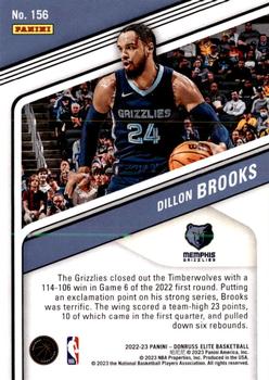 2022-23 Donruss Elite #156 Dillon Brooks Back