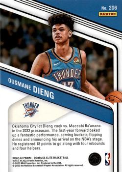 2022-23 Donruss Elite #206 Ousmane Dieng Back