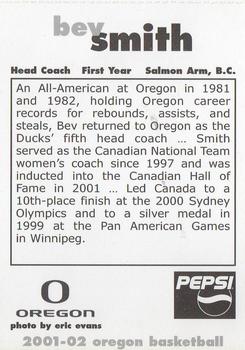 2001-02 Oregon Ducks Women #NNO Bev Smith Back