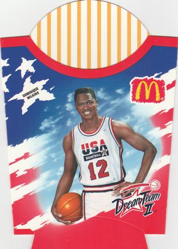 1994 McDonald's French Fries Holder Team USA - Dream Team 2 #NNO Dominique Wilkins Front