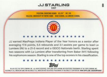 2022 Topps Chrome McDonald's All American #8 JJ Starling Back