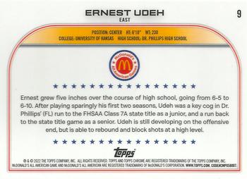 2022 Topps Chrome McDonald's All American #9 Ernest Udeh Back