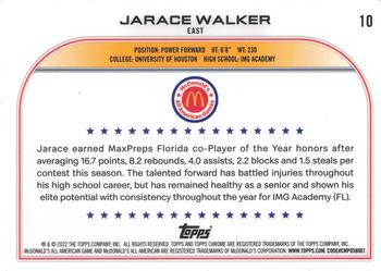 2022 Topps Chrome McDonald's All American #10 Jarace Walker Back