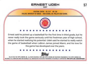 2022 Topps Chrome McDonald's All American #57 Ernest Udeh Back