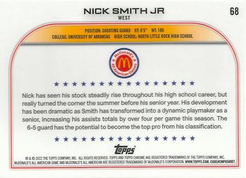 2022 Topps Chrome McDonald's All American #68 Nick Smith Jr Back
