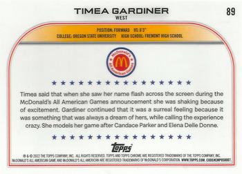 2022 Topps Chrome McDonald's All American #89 Timea Gardiner Back