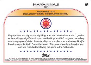 2022 Topps Chrome McDonald's All American #95 Maya Nnaji Back