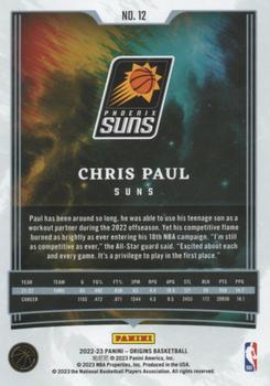 2022-23 Panini Origins #12 Chris Paul Back