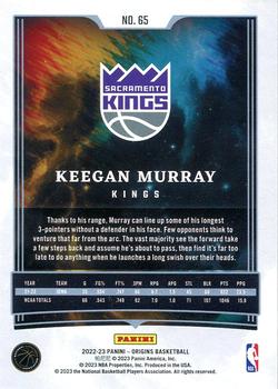 2022-23 Panini Origins #65 Keegan Murray Back