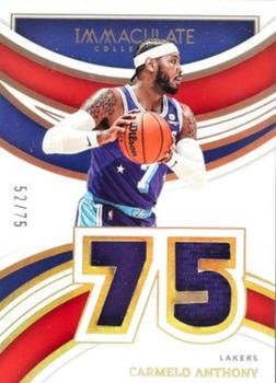 2021-22 Panini Immaculate Collection - 75th Anniversary Memorablia #75-CMA Carmelo Anthony Front