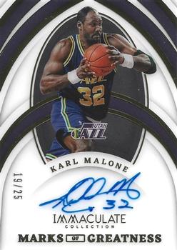 2021-22 Panini Immaculate Collection - Marks of Greatness #MOG-KUJ Karl Malone Front