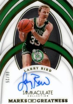 2021-22 Panini Immaculate Collection - Marks of Greatness #MOG-LBC Larry Bird Front