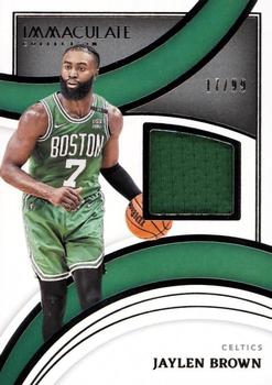 2021-22 Panini Immaculate Collection - Materials #ICM-JBC Jaylen Brown Front