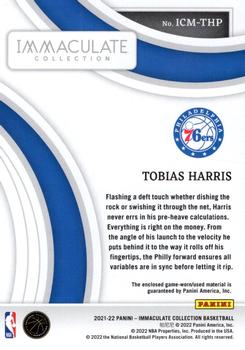 2021-22 Panini Immaculate Collection - Materials #ICM-THP Tobias Harris Back