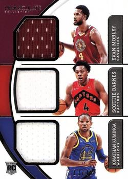 2021-22 Panini Immaculate Collection - Remarkable Rookie Jerseys Triple #RT-MBK Evan Mobley / Scottie Barnes / Jonathan Kuminga Front