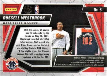 2021-22 Panini Mosaic - Moments in Time #8 Russell Westbrook Back