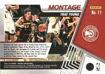 2021-22 Panini Mosaic - Montage #11 Trae Young Back