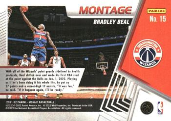 2021-22 Panini Mosaic - Montage #15 Bradley Beal Back