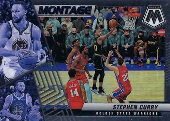 2021-22 Panini Mosaic - Montage #21 Stephen Curry Front