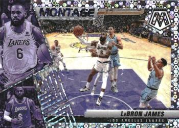 2021-22 Panini Mosaic - Montage Fast Break Silver #23 LeBron James Front