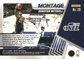 2021-22 Panini Mosaic - Montage Mosaic #20 Donovan Mitchell Back