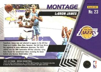 2021-22 Panini Mosaic - Montage Mosaic #23 LeBron James Back