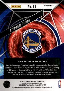 2021-22 Panini Mosaic - Overdrive #11 Stephen Curry Back
