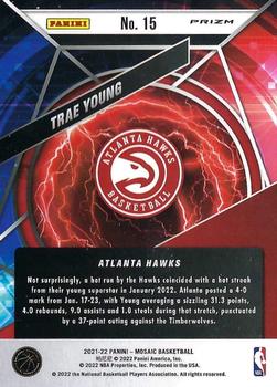 2021-22 Panini Mosaic - Overdrive #15 Trae Young Back