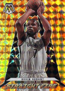 2021-22 Panini Mosaic - Straight Fire #7 Kevin Durant Front