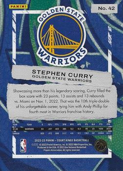 2022-23 Panini Court Kings #42 Stephen Curry Back