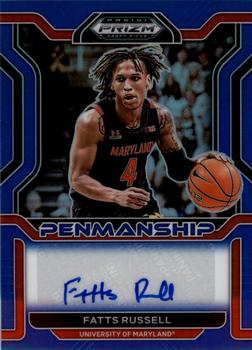 2022 Panini Prizm Draft Picks - College Penmanship Prizms Blue #CP-FAT Fatts Russell Front