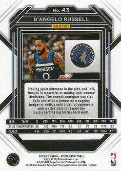 2022-23 Panini Prizm #43 D'Angelo Russell Back