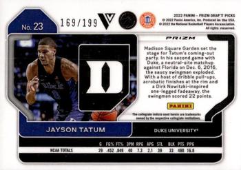 2022 Panini Prizm Draft Picks - Blue #23 Jayson Tatum Back