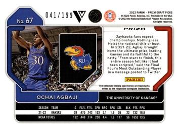 2022 Panini Prizm Draft Picks - Blue #67 Ochai Agbaji Back