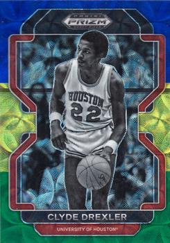 2022 Panini Prizm Draft Picks - Choice Blue Yellow and Green #9 Clyde Drexler Front