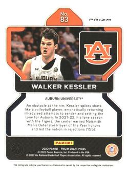 2022 Panini Prizm Draft Picks - Hyper #83 Walker Kessler Back