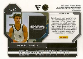 2022 Panini Prizm Draft Picks - Silver #60 Dyson Daniels Back