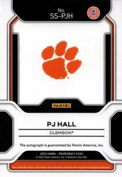 2022 Panini Prizm Draft Picks - Sensational Signatures #SS-PJH PJ Hall Back
