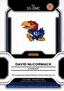 2022 Panini Prizm Draft Picks - Sensational Signatures #SS-DMC David McCormack Back