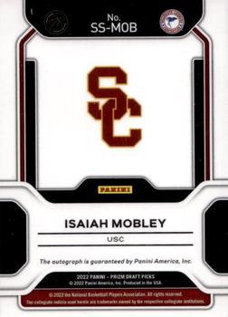 2022 Panini Prizm Draft Picks - Sensational Signatures #SS-MOB Isaiah Mobley Back