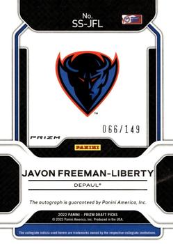 2022 Panini Prizm Draft Picks - Sensational Signatures Prizms Blue #SS-JFL Javon Freeman-Liberty Back