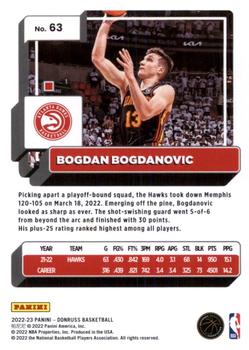 2022-23 Donruss - Silver Press Proof #63 Bogdan Bogdanovic Back