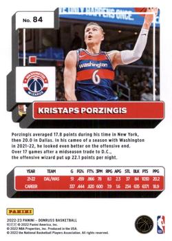 2022-23 Donruss - Silver Press Proof #84 Kristaps Porzingis Back