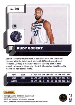 2022-23 Donruss - Silver Press Proof #94 Rudy Gobert Back