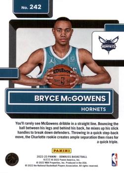 2022-23 Donruss - Silver Press Proof #242 Bryce McGowens Back