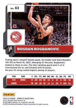 2022-23 Donruss - Purple Press Proof #63 Bogdan Bogdanovic Back