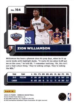 2022-23 Donruss - Purple Press Proof #164 Zion Williamson Back