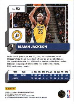 2022-23 Donruss - Basketball #52 Isaiah Jackson Back